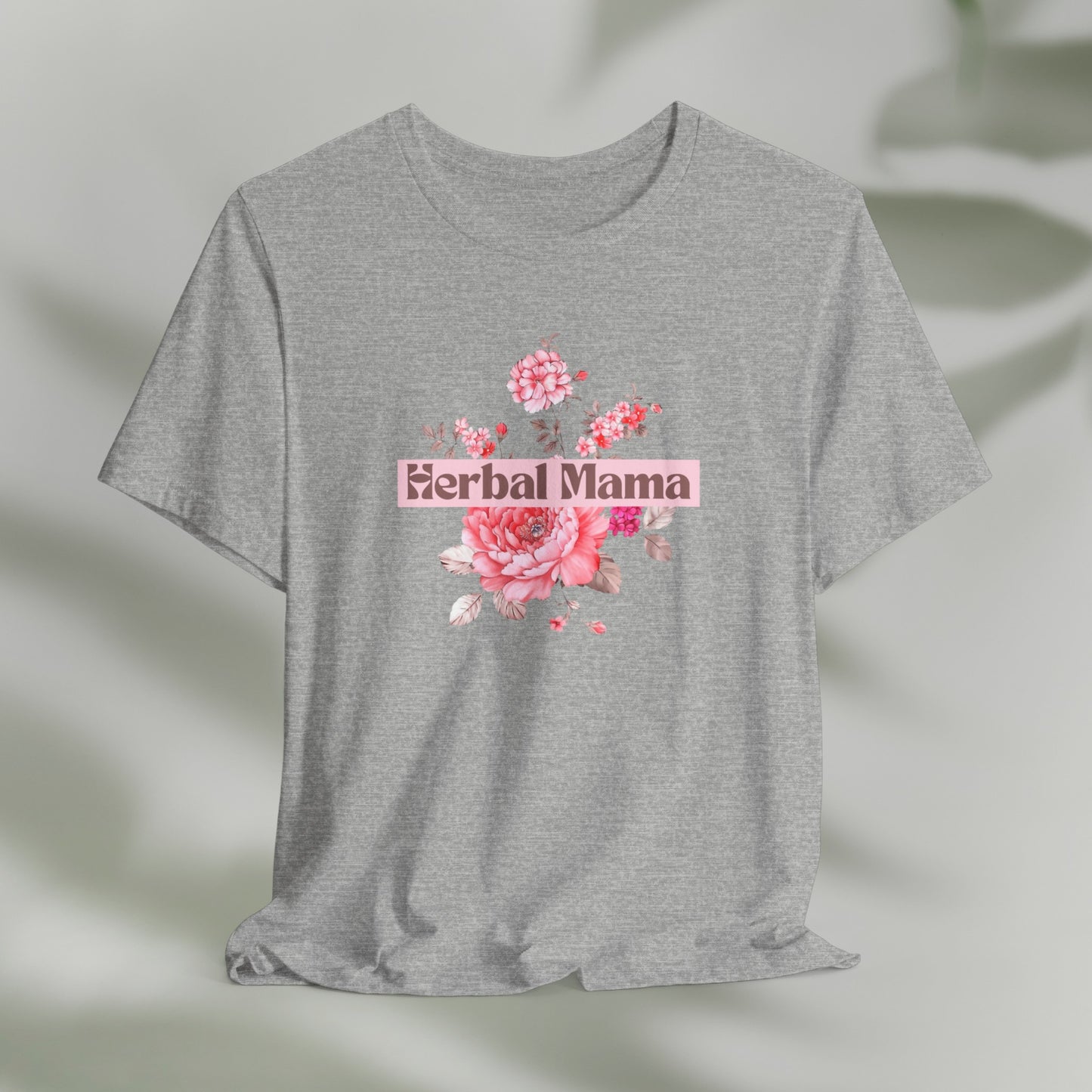 Herbal Mama Floral T-shirt for Garden Lovers, Unisex Jersey Short Sleeve Tee, Flower Shirt for Her