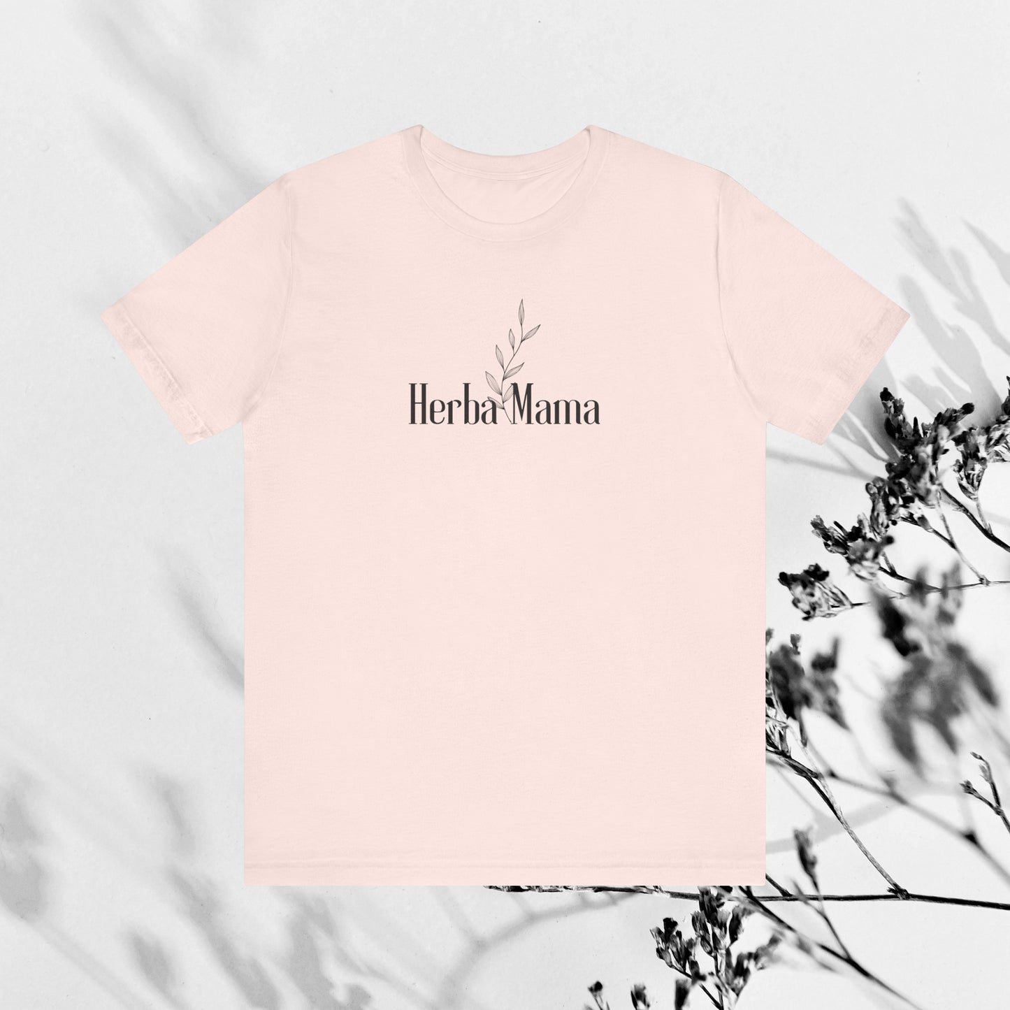 Herbal Mama Floral T-shirt for Garden Lovers, Unisex Jersey Short Sleeve Tee, Flower Shirt for Her