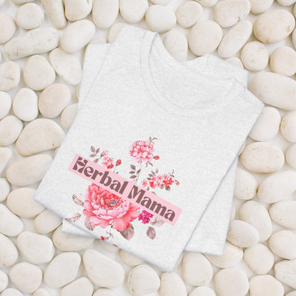 Herbal Mama Floral T-shirt for Garden Lovers, Unisex Jersey Short Sleeve Tee, Flower Shirt for Her