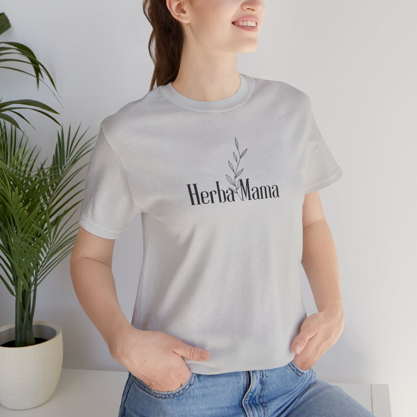 Herbal Mama Floral T-shirt for Garden Lovers, Unisex Jersey Short Sleeve Tee, Flower Shirt for Her