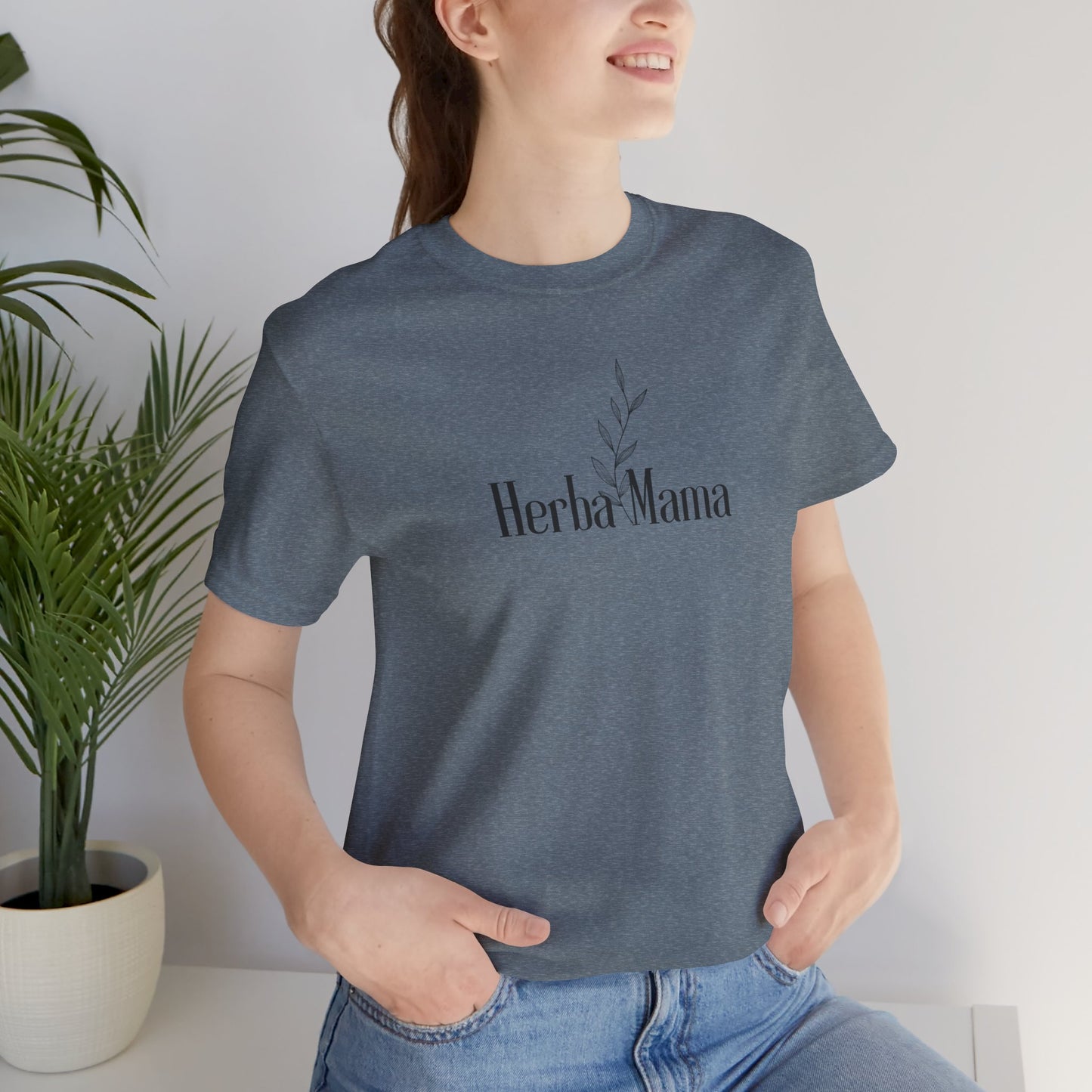 Herbal Mama Floral T-shirt for Garden Lovers, Unisex Jersey Short Sleeve Tee, Flower Shirt for Her