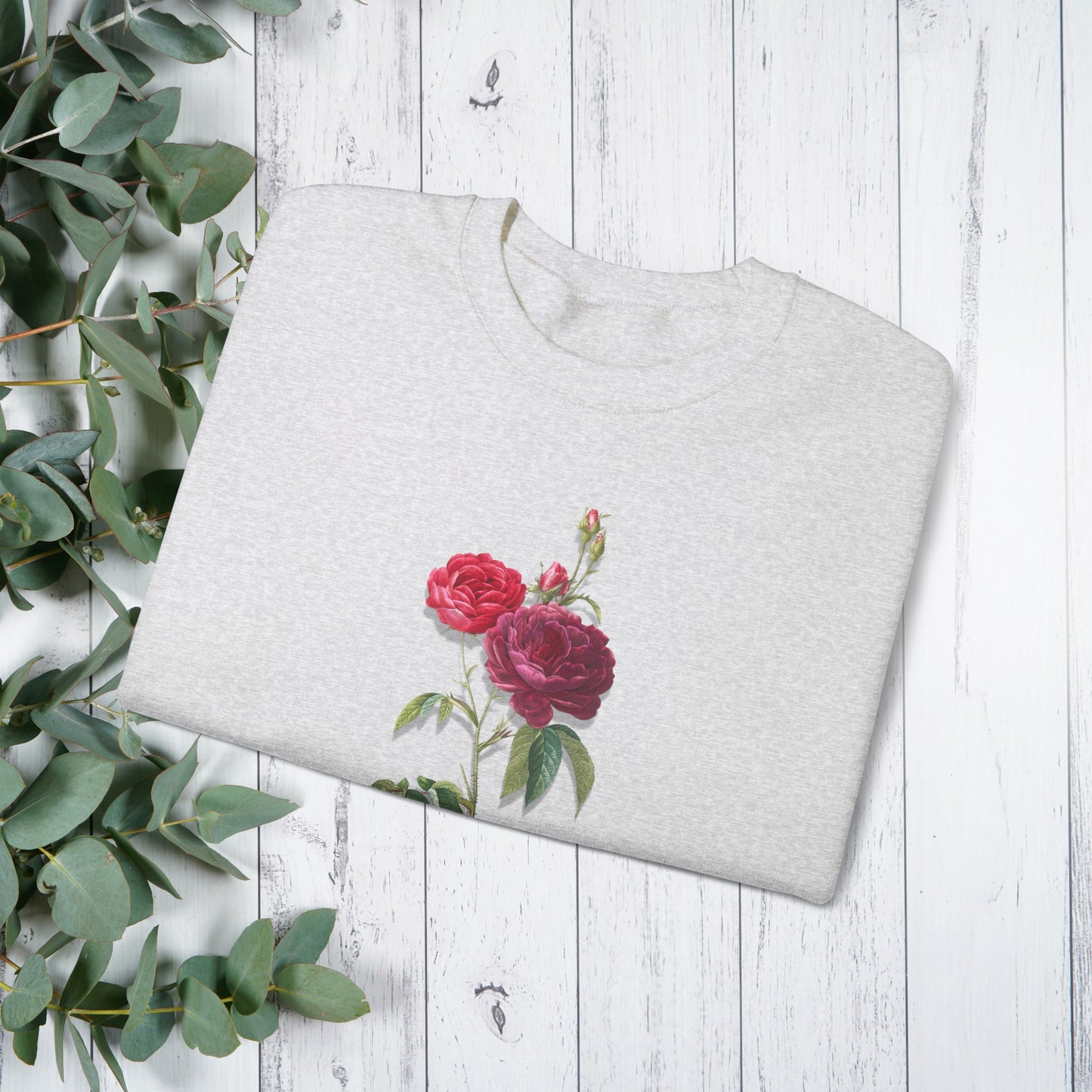 Wild Rose, Roses, Floral Vibes, Unisex Heavy Blend Crewneck Sweatshirt