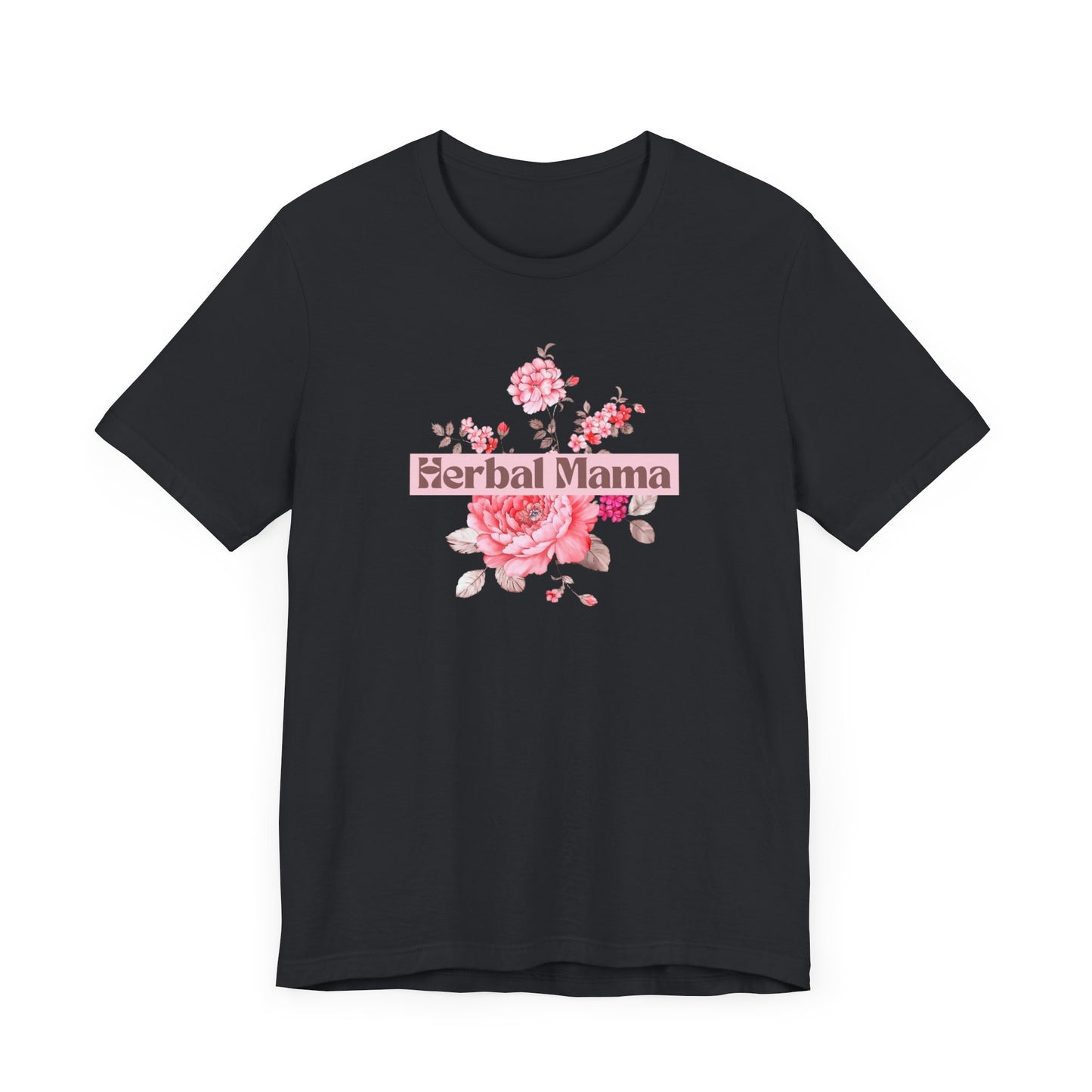 Herbal Mama Floral T-shirt for Garden Lovers, Unisex Jersey Short Sleeve Tee, Flower Shirt for Her