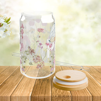 Wildflower Libbey Glass Sipper Glass