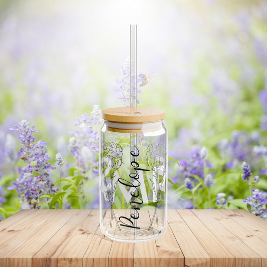Personalized Birth Flower Tumbler