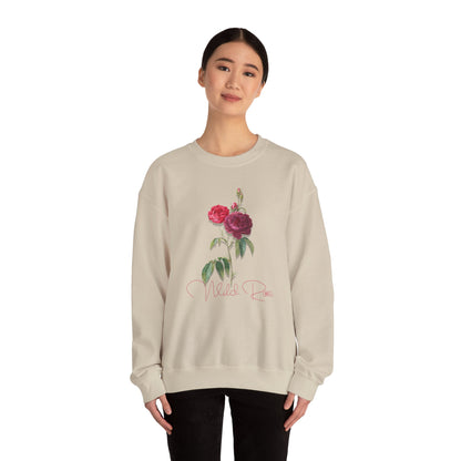 Wild Rose, Roses, Floral Vibes, Unisex Heavy Blend Crewneck Sweatshirt