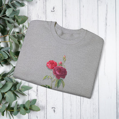 Wild Rose, Roses, Floral Vibes, Unisex Heavy Blend Crewneck Sweatshirt