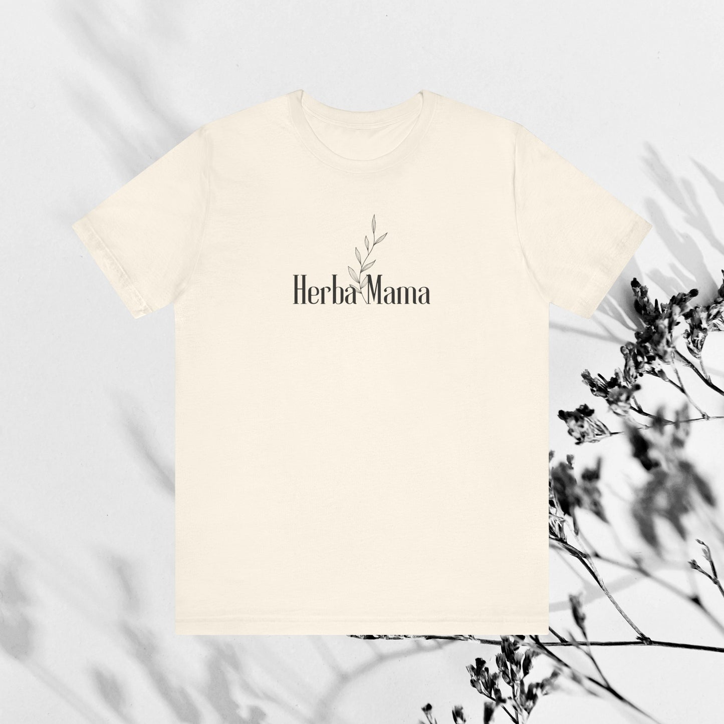 Herbal Mama Floral T-shirt for Garden Lovers, Unisex Jersey Short Sleeve Tee, Flower Shirt for Her