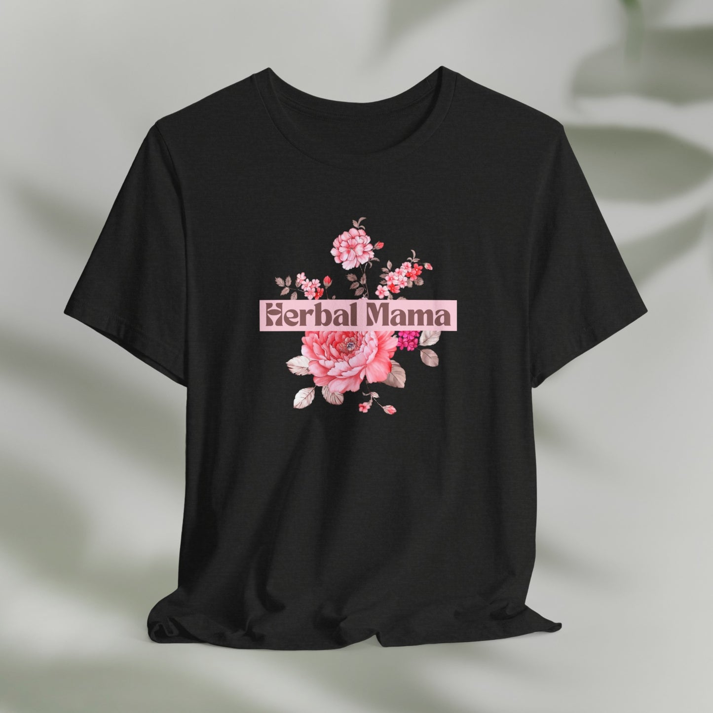 Herbal Mama Floral T-shirt for Garden Lovers, Unisex Jersey Short Sleeve Tee, Flower Shirt for Her