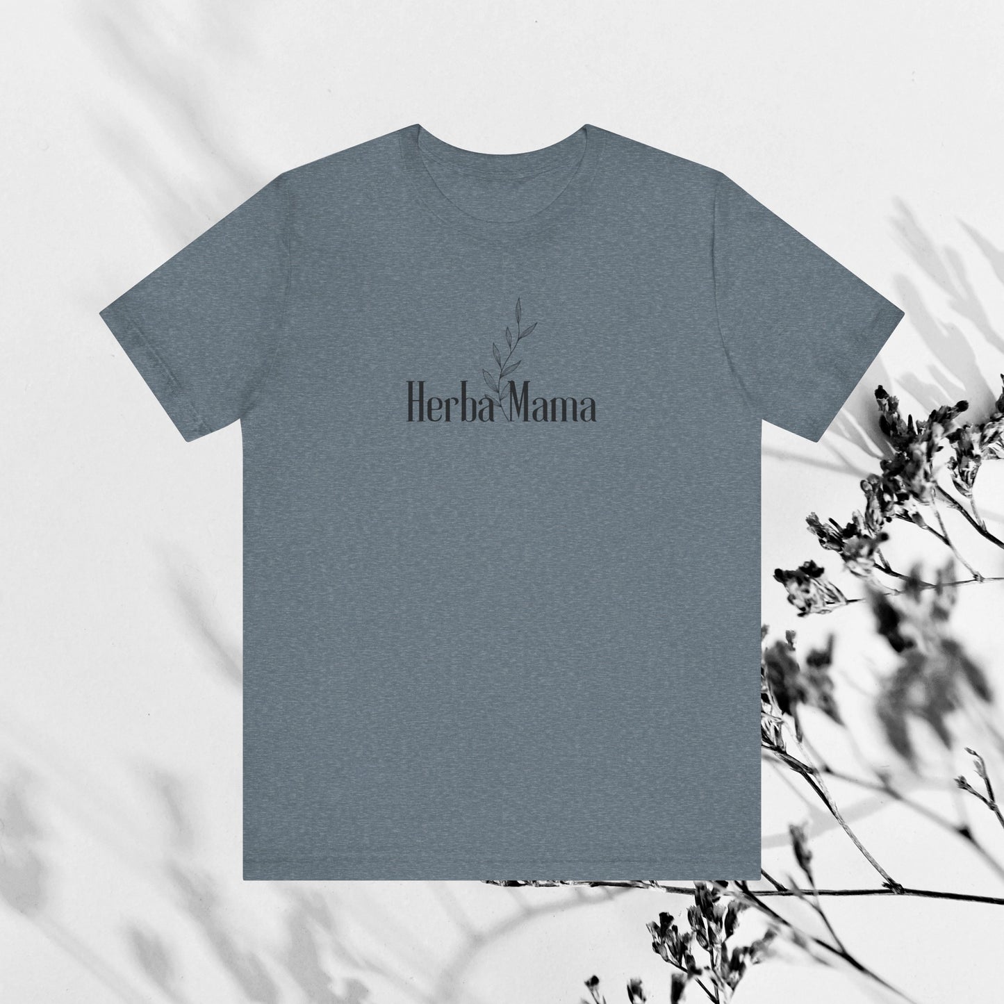 Herbal Mama Floral T-shirt for Garden Lovers, Unisex Jersey Short Sleeve Tee, Flower Shirt for Her