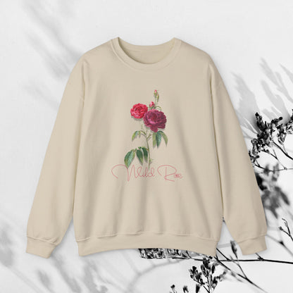 Wild Rose, Roses, Floral Vibes, Unisex Heavy Blend Crewneck Sweatshirt