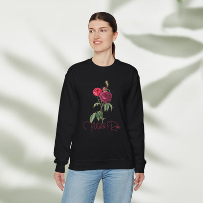 Wild Rose, Roses, Floral Vibes, Unisex Heavy Blend Crewneck Sweatshirt