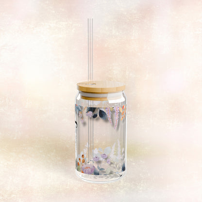 Personalized Wildflower Libbey Glass Sipper Glass Flower Girl Gift