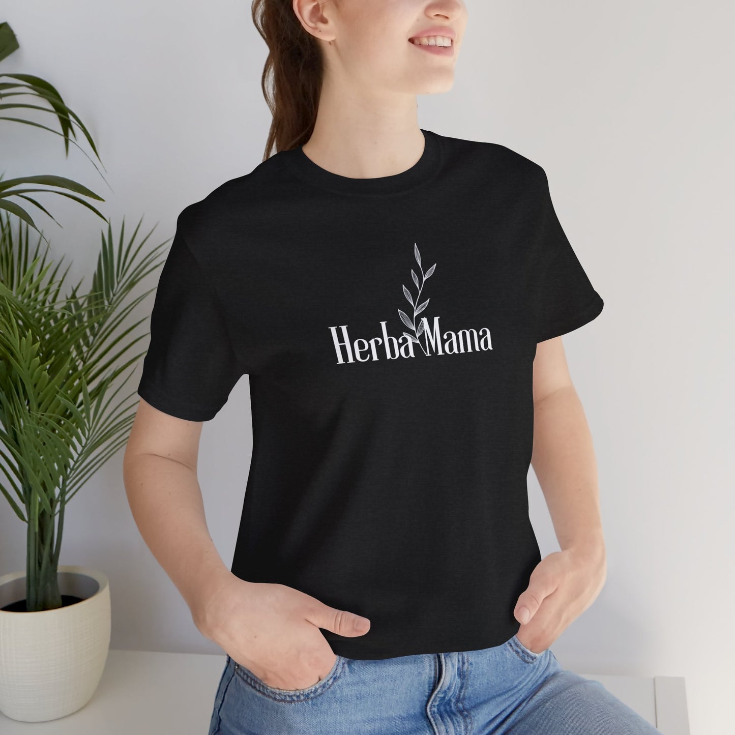 Herbal Mama Floral T-shirt for Garden Lovers, Unisex Jersey Short Sleeve Tee, Flower Shirt for Her