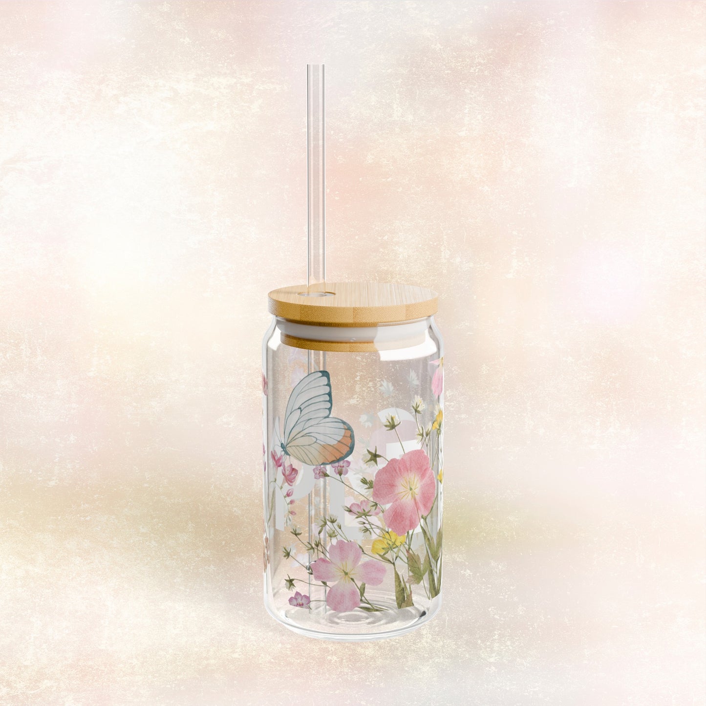 Wildflower Libbey Glass Sipper Glass