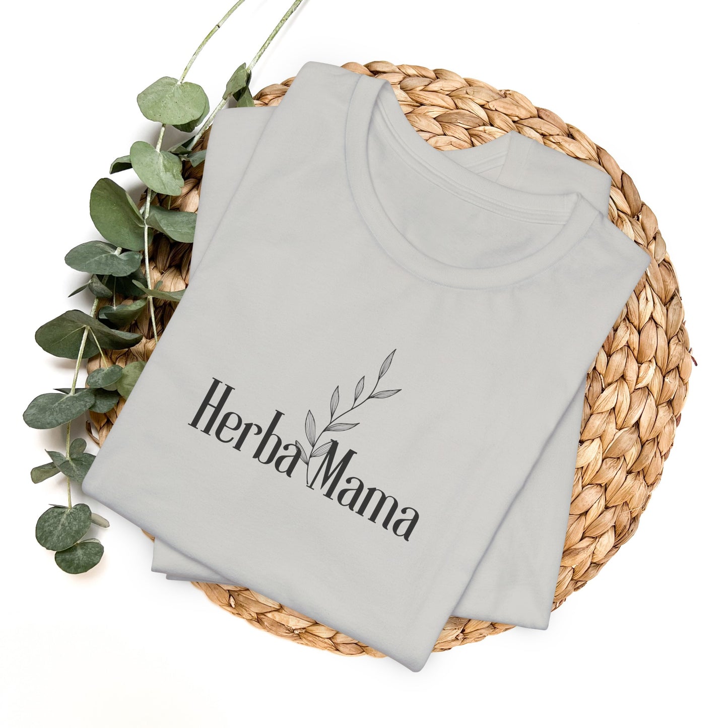 Herbal Mama Floral T-shirt for Garden Lovers, Unisex Jersey Short Sleeve Tee, Flower Shirt for Her