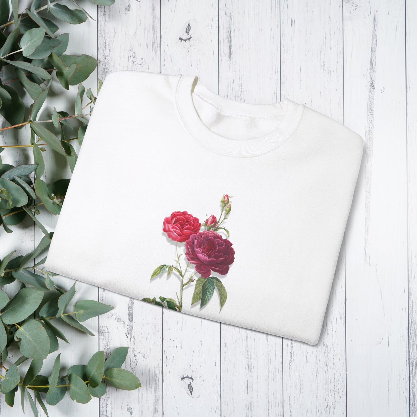 Wild Rose, Roses, Floral Vibes, Unisex Heavy Blend Crewneck Sweatshirt