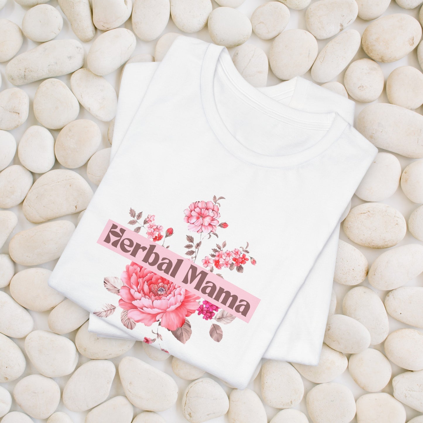 Herbal Mama Floral T-shirt for Garden Lovers, Unisex Jersey Short Sleeve Tee, Flower Shirt for Her