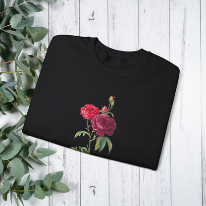 Wild Rose, Roses, Floral Vibes, Unisex Heavy Blend Crewneck Sweatshirt