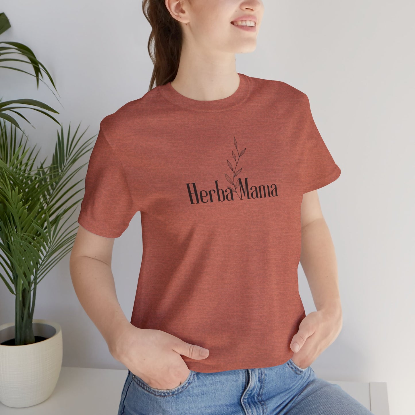 Herbal Mama Floral T-shirt for Garden Lovers, Unisex Jersey Short Sleeve Tee, Flower Shirt for Her