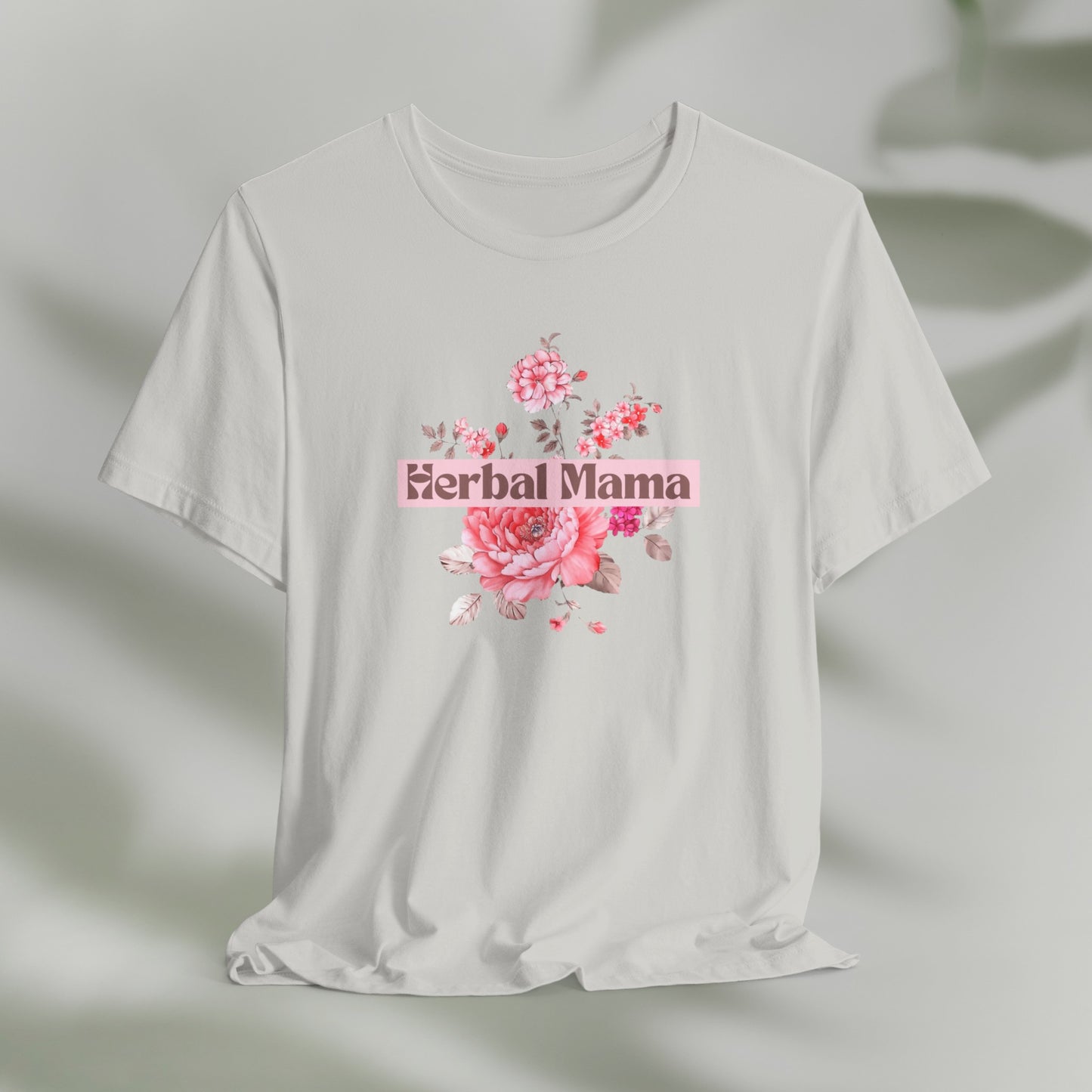 Herbal Mama Floral T-shirt for Garden Lovers, Unisex Jersey Short Sleeve Tee, Flower Shirt for Her