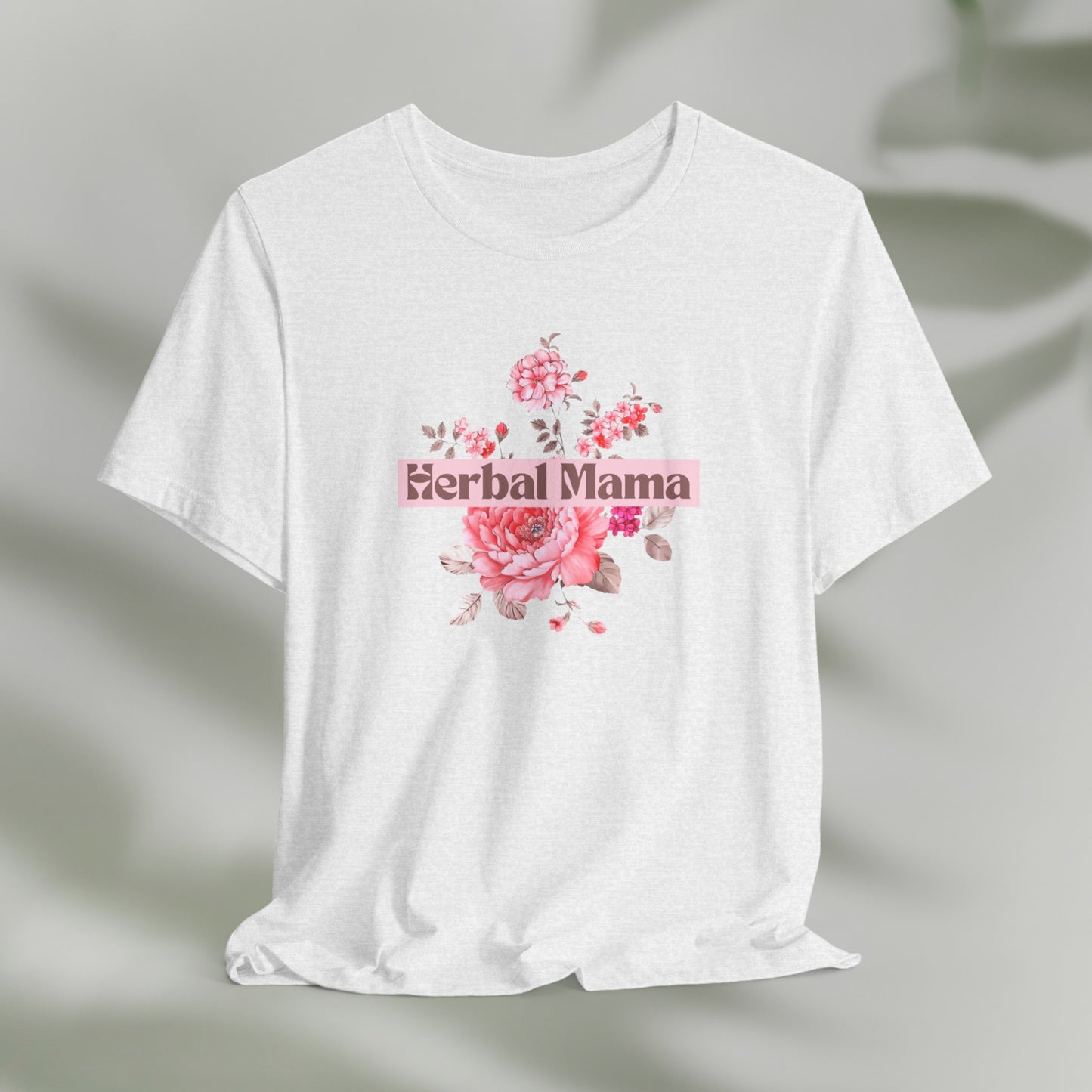 Herbal Mama Floral T-shirt for Garden Lovers, Unisex Jersey Short Sleeve Tee, Flower Shirt for Her