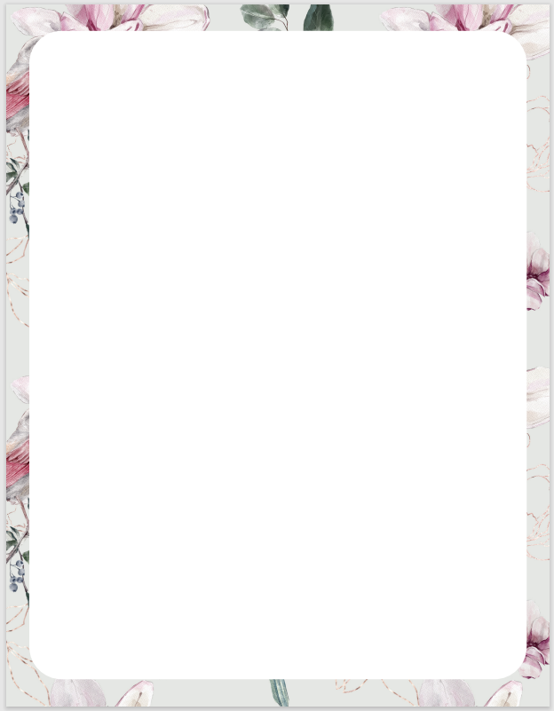 Paper Packs Floral 8.5x11 Pink Birds