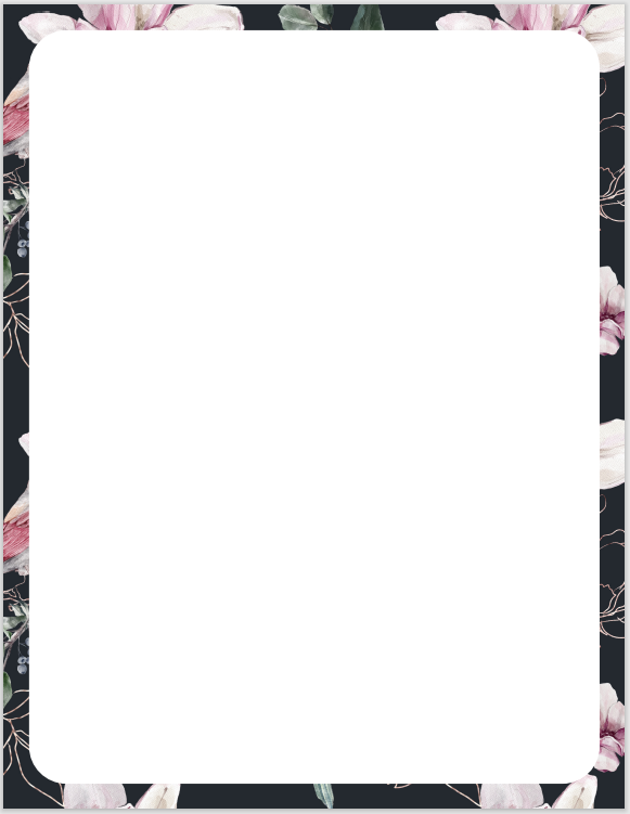 Paper Packs Floral 8.5x11(Black Floral)