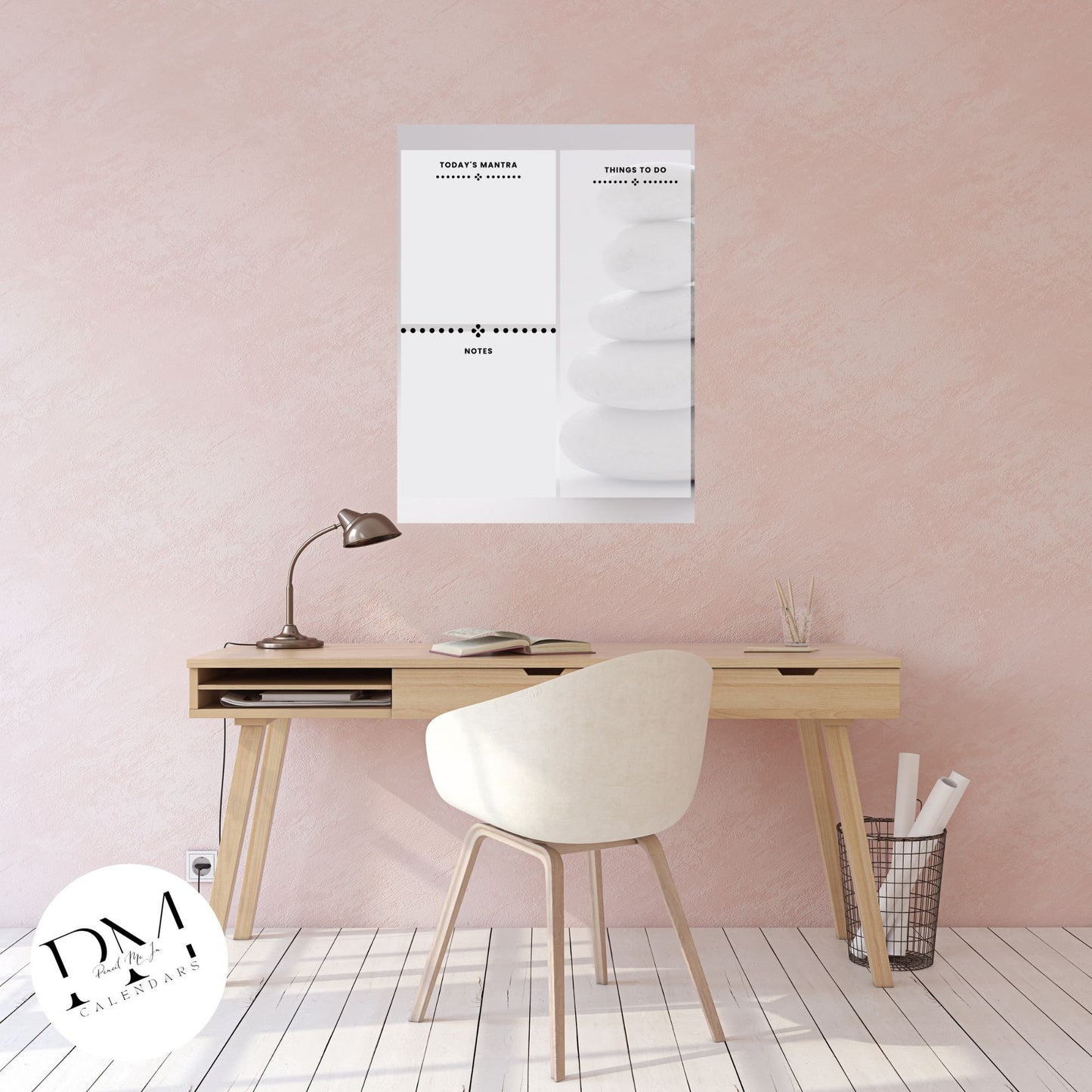 Acrylic Wall Calendar, Self Care Calendar, Daily Wall Calendar, Family Home Planner, Task Organizer, Note Board, Zen Style