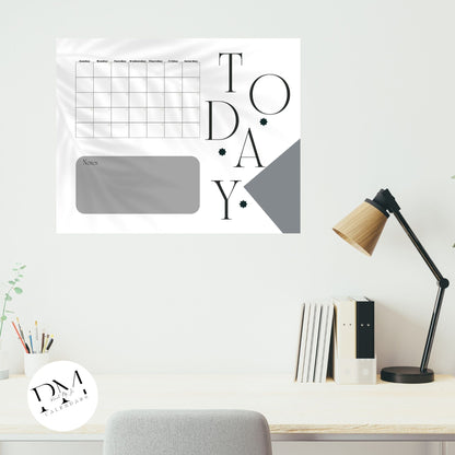 Acrylic Wall Calendar, Grey Minimalist Calendar, Blank Calendar, Acrylic Daily Planner, Dry Erase Board, Memo Board, Family Planner