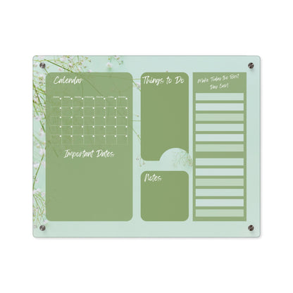 Acrylic Wall Calendar, Acrylic Floral Calendar, Autumn Theme Calendar, Everyday Calendar, Daily To-Do's, 2024 Planner, Daily Tasks