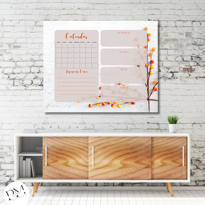 Acrylic Wall Calendar, Acrylic Floral Calendar, Autumn Theme Calendar, Everyday Calendar, Daily To-Dos, Scheduler for Mom, Organization Tool