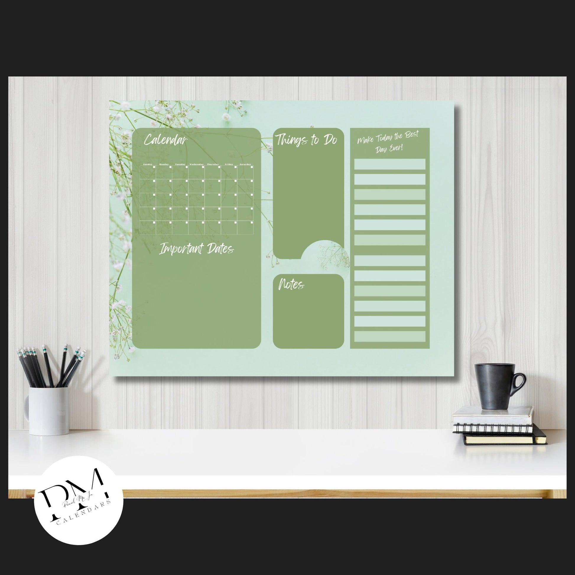 Acrylic Wall Calendar, Acrylic Floral Calendar, Autumn Theme Calendar, Everyday Calendar, Daily To-Do's, 2024 Planner, Daily Tasks