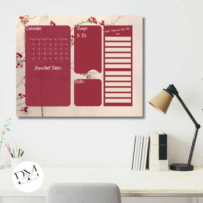 Acrylic Wall Calendar, Acrylic Floral Calendar, Autumn Theme Calendar, Everyday Calendar, Daily To-Do's,