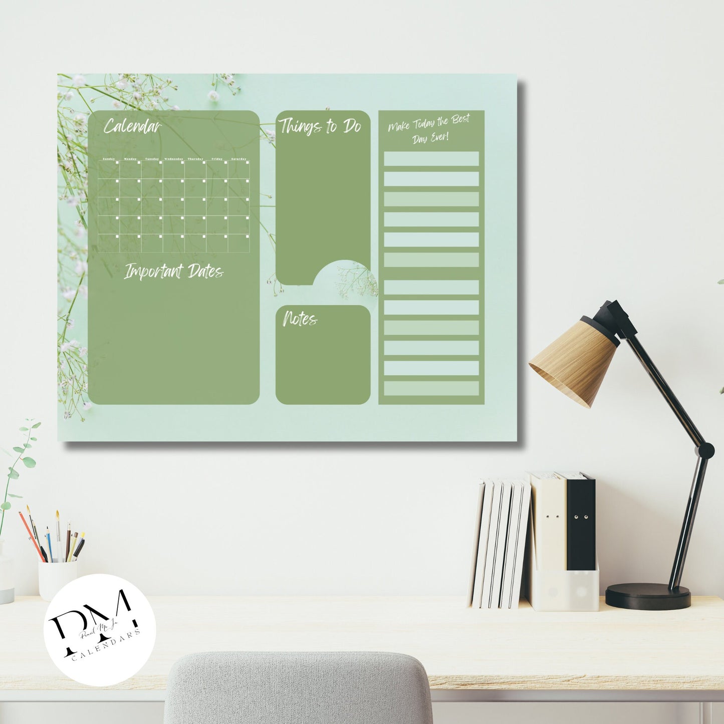 Acrylic Wall Calendar, Acrylic Floral Calendar, Autumn Theme Calendar, Everyday Calendar, Daily To-Do's, 2024 Planner, Daily Tasks